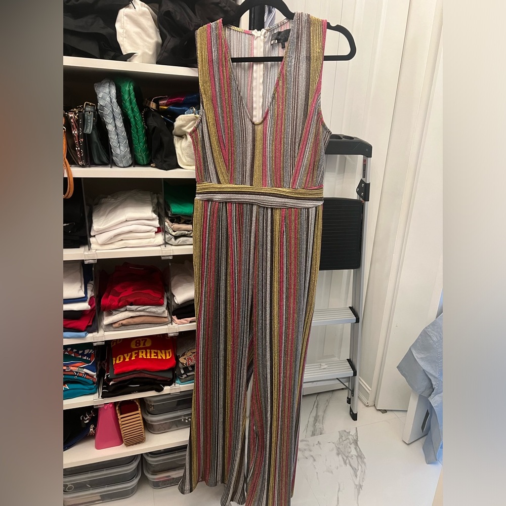 Kendall & Kylie lurex stripe jumpsuit